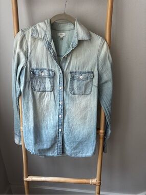 J. Crew Light Denim Button-Down Shirt